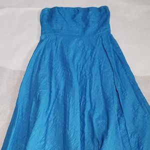 J. Crew - Blue Chiffon strapless dress